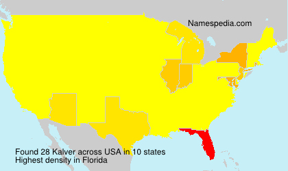 Surname Kalver in USA Surname Kalver in USA
