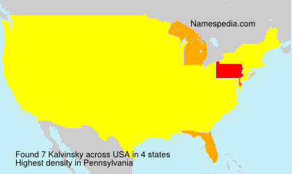 Surname Kalvinsky in USA Surname Kalvinsky in USA