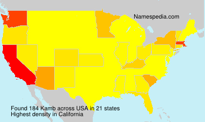 Surname Kamb in USA Surname Kamb in USA