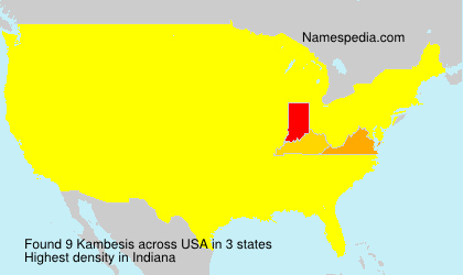 Surname Kambesis in USA Surname Kambesis in USA