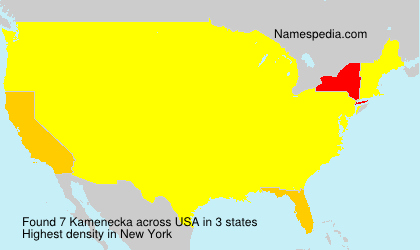 Surname Kamenecka in USA