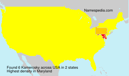 Surname Kamerosky in USA Surname Kamerosky in USA
