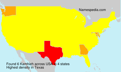 Surname Kamhieh in USA Surname Kamhieh in USA