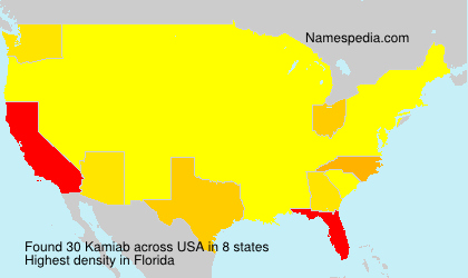 Surname Kamiab in USA Surname Kamiab in USA