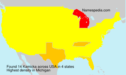 Surname Kamicka in USA Surname Kamicka in USA