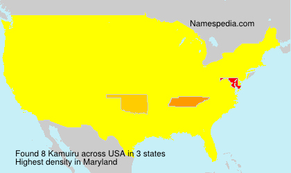 Surname Kamuiru in USA Surname Kamuiru in USA