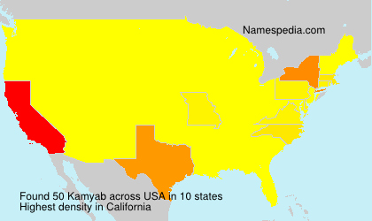 Surname Kamyab in USA Surname Kamyab in USA