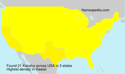 Surname Kanaha in USA Surname Kanaha in USA