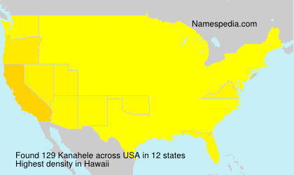 Surname Kanahele in USA Surname Kanahele in USA