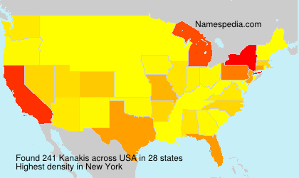 Surname Kanakis in USA Surname Kanakis in USA