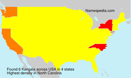 Surname Kangala in USA Surname Kangala in USA