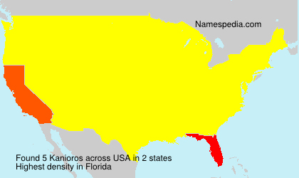 Surname Kanioros in USA
