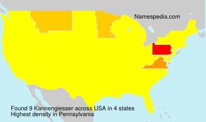 Surname Kannengiesser in USA Surname Kannengiesser in USA