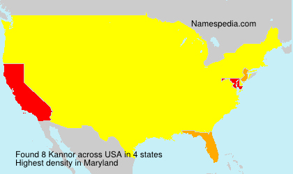 Surname Kannor in USA Surname Kannor in USA