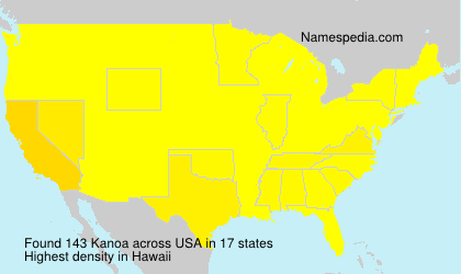 Surname Kanoa in USA Surname Kanoa in USA
