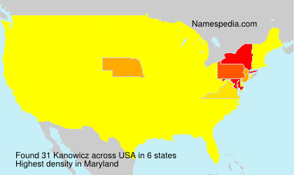 Surname Kanowicz in USA