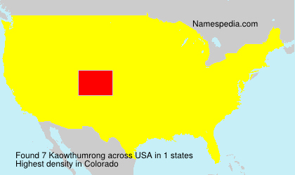 Surname Kaowthumrong in USA Surname Kaowthumrong in USA