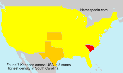 Surname Kapacee in USA Surname Kapacee in USA