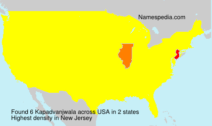 Surname Kapadvanjwala in USA Surname Kapadvanjwala in USA