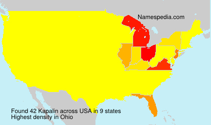 Surname Kapalin in USA Surname Kapalin in USA