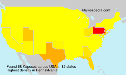 Surname Kapcsos in USA Surname Kapcsos in USA