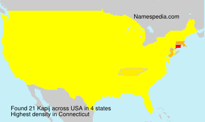 Surname Kapij in USA