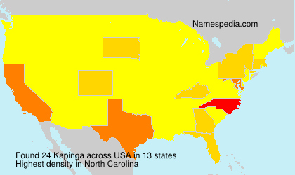 Surname Kapinga in USA Surname Kapinga in USA