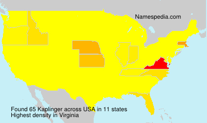 Surname Kaplinger in USA