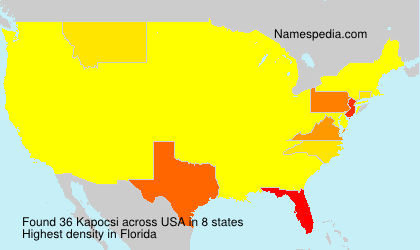 Surname Kapocsi in USA Surname Kapocsi in USA