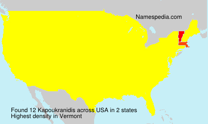 Surname Kapoukranidis in USA Surname Kapoukranidis in USA