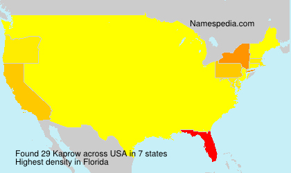 Surname Kaprow in USA Surname Kaprow in USA