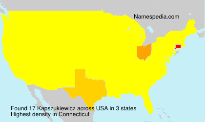 Surname Kapszukiewicz in USA Surname Kapszukiewicz in USA