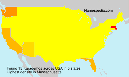 Surname Karademos in USA Surname Karademos in USA