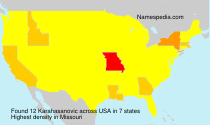Surname Karahasanovic in USA Surname Karahasanovic in USA