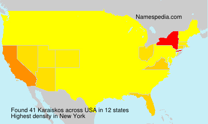 Surname Karaiskos in USA Surname Karaiskos in USA
