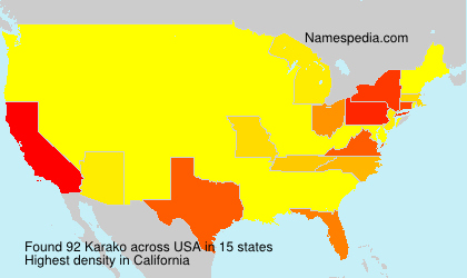 Surname Karako in USA Surname Karako in USA