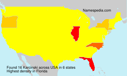 Surname Karcinski in USA Surname Karcinski in USA