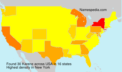 Surname Karene in USA Surname Karene in USA