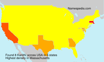 Surname Kariithi in USA Surname Kariithi in USA