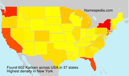 Surname Karlsen in USA Surname Karlsen in USA