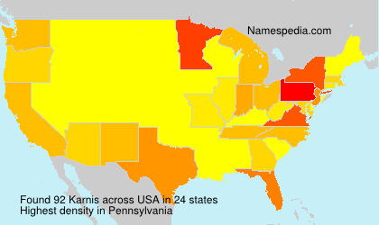 Surname Karnis in USA Surname Karnis in USA
