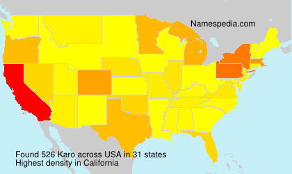 Surname Karo in USA Surname Karo in USA
