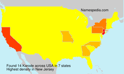 Surname Karode in USA Surname Karode in USA
