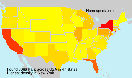Surname Karp in USA Surname Karp in USA