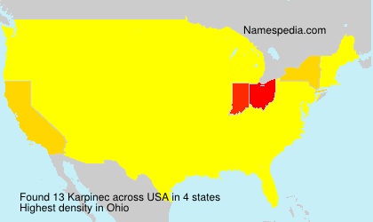 Surname Karpinec in USA Surname Karpinec in USA