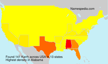 Surname Karrh in USA Surname Karrh in USA