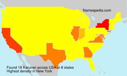 Surname Karunwi in USA Surname Karunwi in USA
