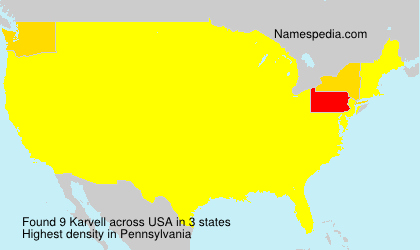 Surname Karvell in USA Surname Karvell in USA