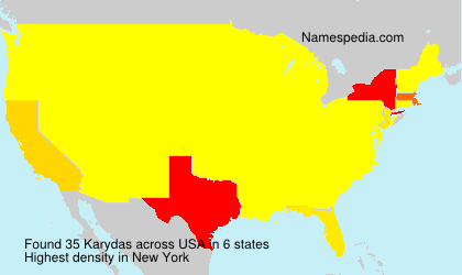 Surname Karydas in USA Surname Karydas in USA