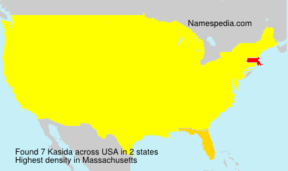 Surname Kasida in USA Surname Kasida in USA